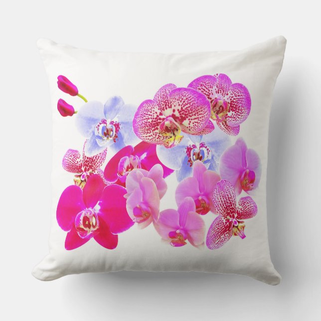 Orchid Flower Art Print Kissen (Vorderseite)