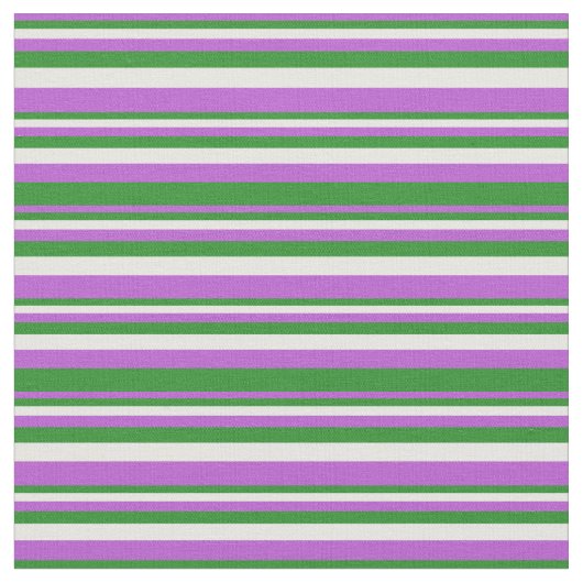 Orchid, Forest Green und White Pattern Stoff (Nahaufnahme)