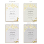 Orchid Formal Classic Heirloom Pure White Wedding Folieneinladung