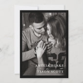 Orchid Foto auf Schwarze Hochzeit Einladung (Rückseite)