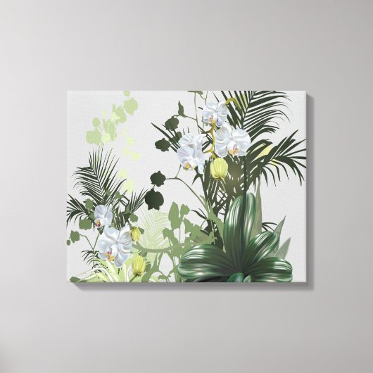 Orchid Garden Floral Leinwanddruck (Vorderseite)