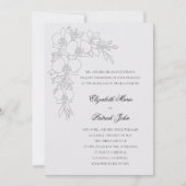 Orchid Garland Formal Traditional Ivory Wedding Einladung (Vorderseite)