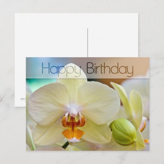 Orchid - Geburtstagskarte Postkarte (Vorne/Hinten)