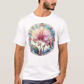 Orchid gesteinigtes Glas Art T-Shirt (Vorderseite)
