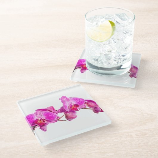 Orchid Glasuntersetzer (Schrägansicht)