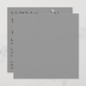 Orchid Graue Hochzeit - zusammen mit Eltern Einladung (Vorne/Hinten)