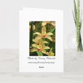 Orchid Greetings Karte (Rückseite)