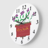 Orchid Große Wanduhr (Winkel)