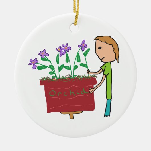 Orchid Growing Keramik Ornament (Vorne)