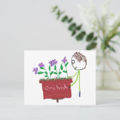 Orchid Growing Postkarte (Stehend Vorderseite)