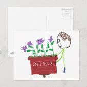 Orchid Growing Postkarte (Vorne/Hinten)