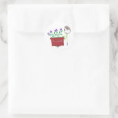 Orchid Growing Runder Aufkleber (Tasche)
