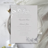 Orchid Heirloom Ivory Classic feierliche Hochzeit Folieneinladung