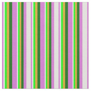Orchid, hellgelb, Limon, Goldenrod & Dark Green Stoff