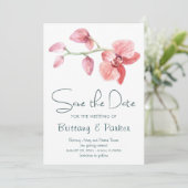 Orchid-Hochzeit Save The Date (Stehend Vorderseite)