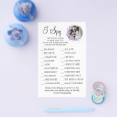 Orchid I spy Hochzeitsspielkarte Flyer (Einzeln)