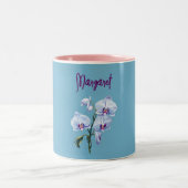 Orchid Illustration Zweifarbige Tasse (Mittel)