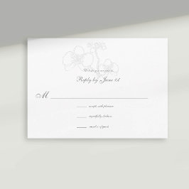 Orchid-Imitate mit Embossed Calligraphy Wedding Re