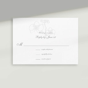 Orchid-Imitate mit Embossed Calligraphy Wedding Re