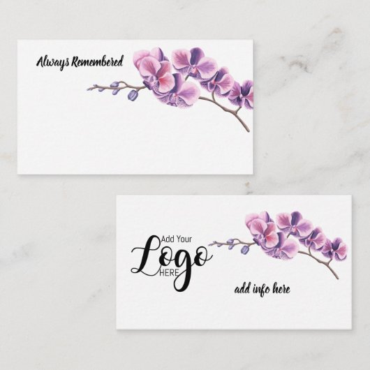 Orchid immer an weiße Blume Karten erinnern (Vorne/Hinten)
