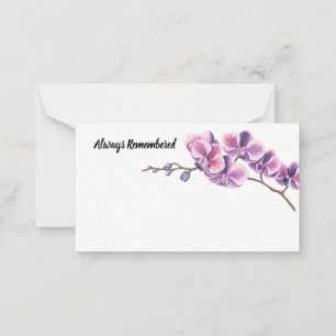 Orchid immer an weiße Blume Karten erinnern