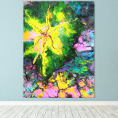 "Orchid in Blooms #1", abstract, psychedelic Leinwanddruck (Insitu (Holzboden))