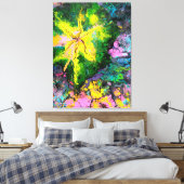 "Orchid in Blooms #1", abstract, psychedelic Leinwanddruck (Insitu (Schlafzimmer))