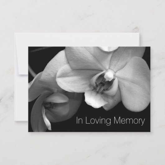 Orchid in Love Memory 1 Feier des Lebens Einladung (Vorderseite)