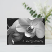 Orchid in Love Memory 1 Feier des Lebens Einladung (Stehend Vorderseite)