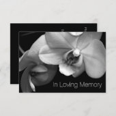 Orchid in Love Memory 1 Feier des Lebens Einladung (Vorne/Hinten)
