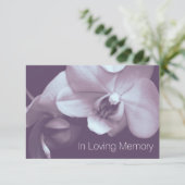 Orchid in Love Memory 4 Feier des Lebens Einladung (Stehend Vorderseite)