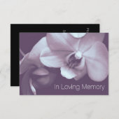 Orchid in Love Memory 4 Feier des Lebens Einladung (Vorne/Hinten)