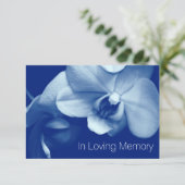 Orchid in Love Memory 9 Feier des Lebens Einladung (Stehend Vorderseite)