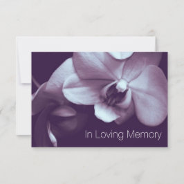 Orchid in Love Memory Lila Feier des Lebens Einladung