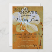 Orchid in Schatten von Orange Personalisiert Einladung (Vorderseite)