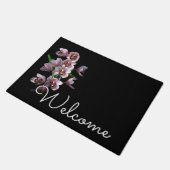 Orchid Insanity auf schwarz Fußmatte (Schrägansicht)