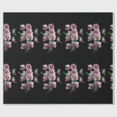 Orchid Insanity auf schwarz Geschenkpapier (Flach)