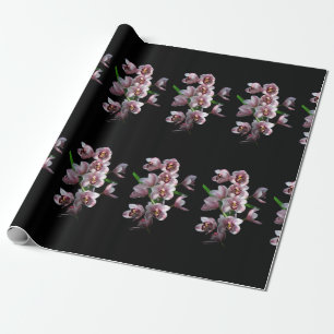 Orchid Insanity auf schwarz Geschenkpapier