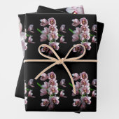 Orchid Insanity auf schwarz Geschenkpapier Set (Beispiel)
