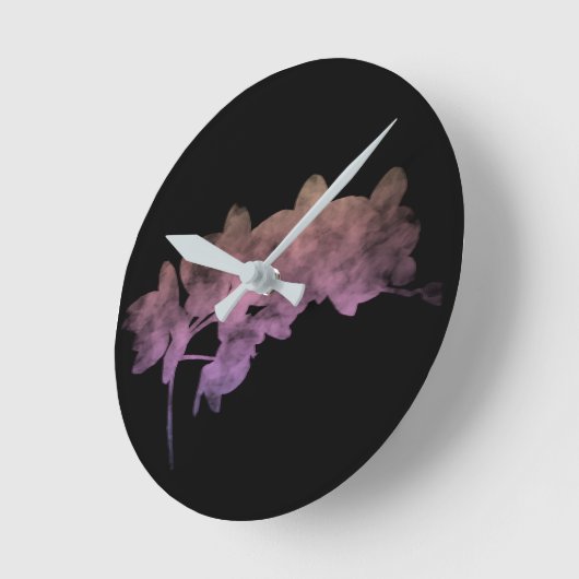 Orchid Ipanema shadow auf dunklem Hintergrund Runde Wanduhr (Winkel)