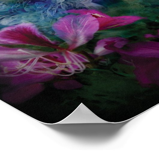 Orchid Jungle Art Poster/Print Poster (Ecke)