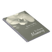 Orchid Kaki Floral Fotografy Funeral Gästebuch Notizblock (Rechte Seite)