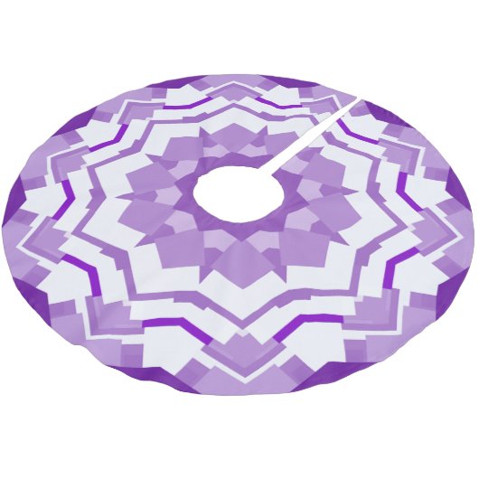 Orchid Kaleidoscope Polyester Weihnachtsbaumdecke (Schrägansicht)