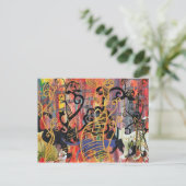 Orchid Katzen Postkarte (Stehend Vorderseite)