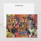 Orchid Katzen Postkarte (Vorne/Hinten)
