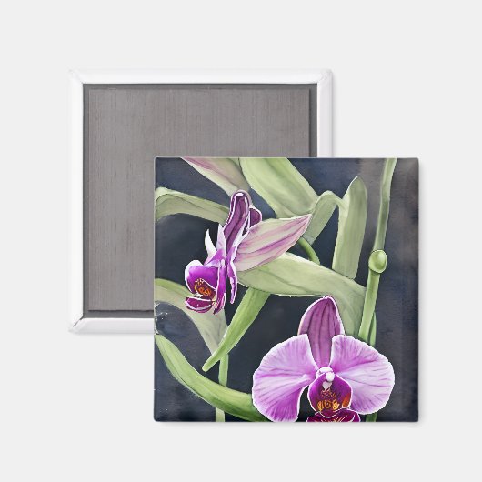 Orchid Kitchen Magnet (Vorderseite/Rückseite)