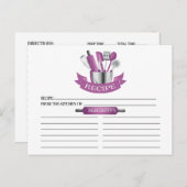 Orchid Kitchtools Brautparty Rezept Karten (Vorne/Hinten)