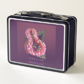 Orchid Lei und Monstera Leaf Metall Brotdose (Rückseite)