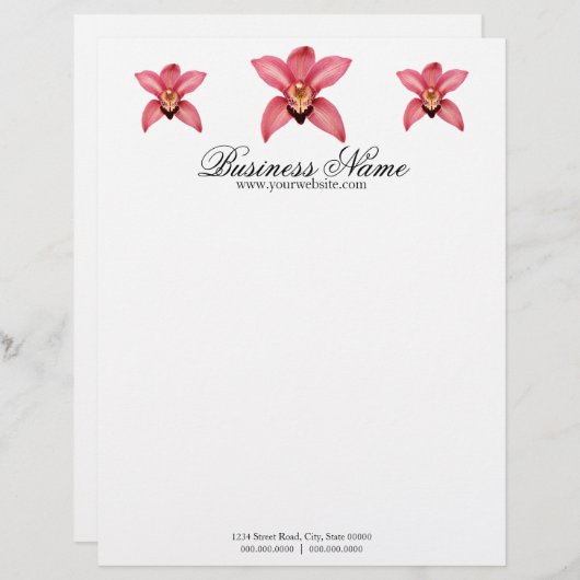Orchid Letterhead Briefbogen (Vorne/Hinten)
