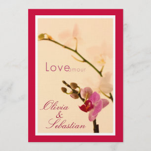 Orchid Liebe Amour Einladung